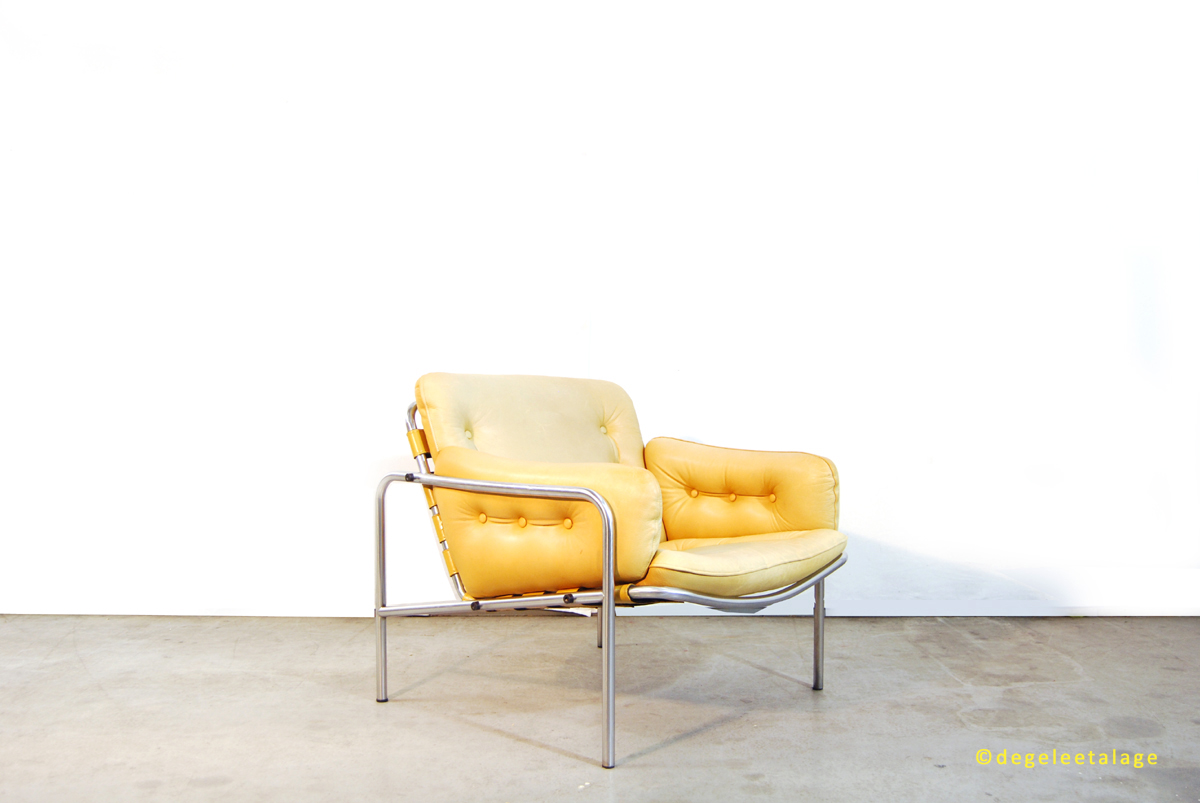 Vintage jaren 6070 leren Kyoto 1 fauteuils Martin Visser Vintage jaren 6070 leren Kyoto 1 fauteuils Martin Visser