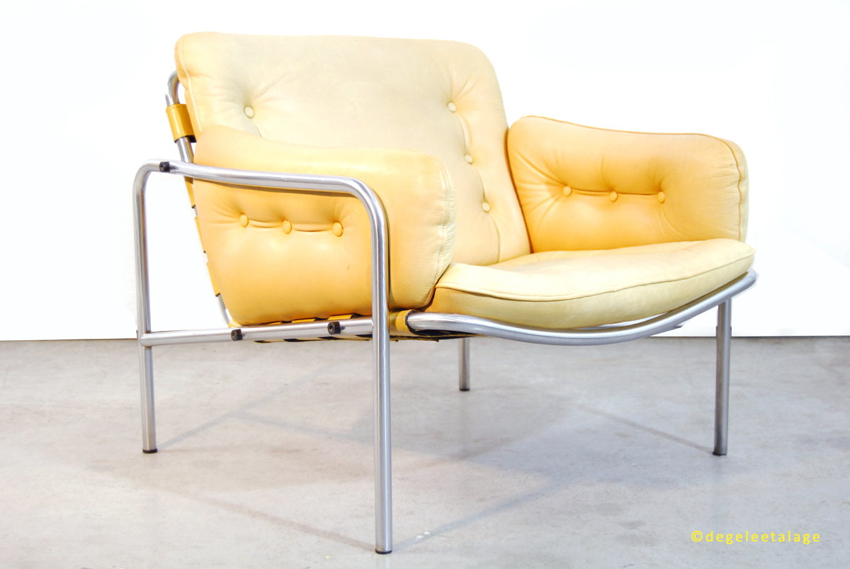 Vintage jaren 6070 leren Kyoto 1 fauteuils Martin Visser Vintage jaren 6070 leren Kyoto 1 fauteuils Martin Visser